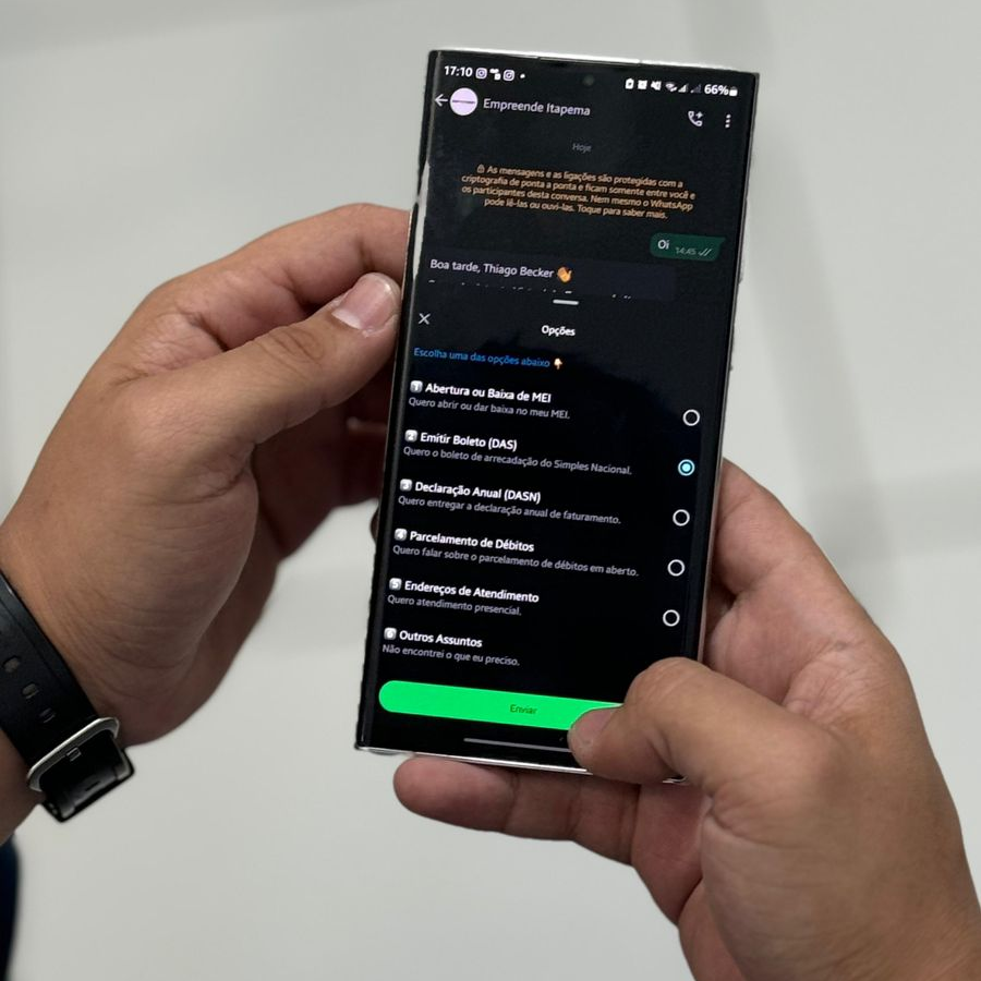 MEIs de Itapema agora podem emitir guias e acessar serviços pelo WhatsApp