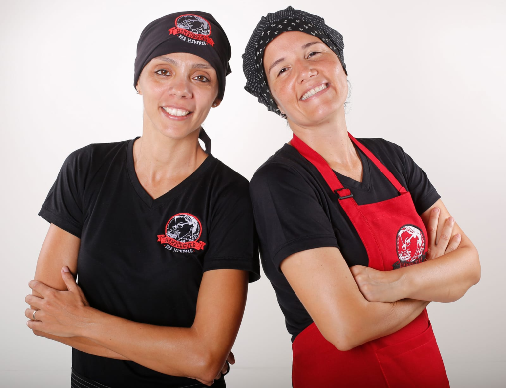 Márcia Bina e Daniella Amaral em 2016, nos primeiros meses da Hamburgueria das Meninas. (Foto: Arquivo pessoal)