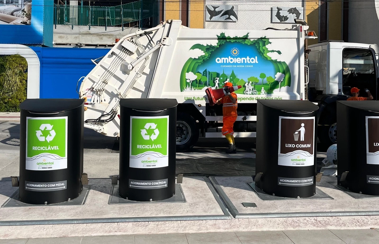 Balneário Camboriú ganha 12 novos contentores subterrâneos na Praia Central
