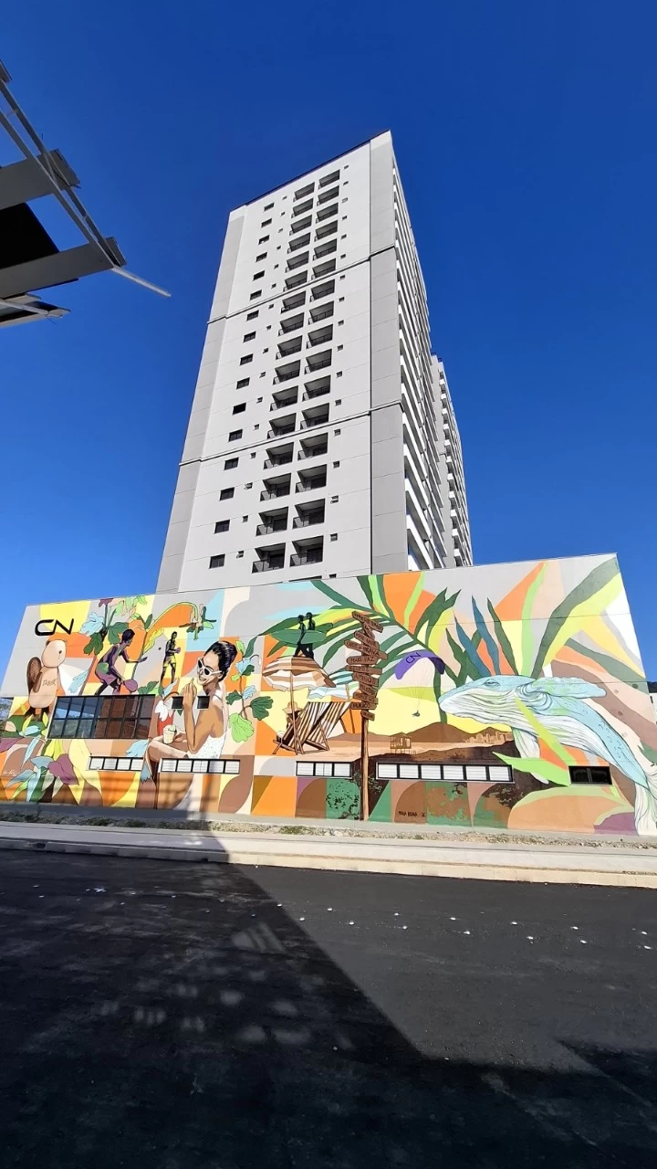 CN Empreendimentos leva murais artísticos para edifícios na Praia Brava de Itajaí