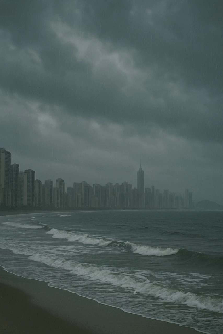 Frente fria traz fim de semana gelado em Balneário Camboriú